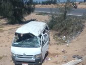 آخر تحديث.. إصابة 6 أشخاص إثر انقلاب سيارة ميكروباص في أطفيح