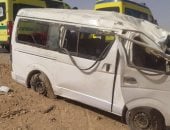 إصابة 8 أشخاص فى حادث انقلاب ميكروباص بالفيوم manshetat