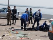إصابة شخص صدمته سيارة أثناء عبوره للطريق فى العمرانية manshetat
