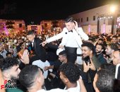 آخر تحديث.. نجوم الزمالك يحضرون حفل زفاف محمد شحاتة