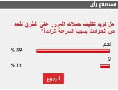 آخر تحديث.. %89 من القراء يطالبون بتكثيف حملات المرور على الطرق للحد من الحوادث