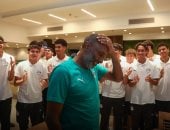 منتخب مصر تحت 17 عاما يحتفل بعيد ميلاد أحمد الكاس manshetat