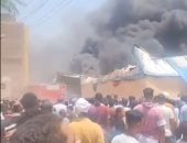 تفاصيل حريق اشتعل بمخزن أجهزة كهربائية فى البدرشين manshetat