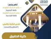 تنسيق الجامعات 2025 تفاصيل الدراسة بكلية الحقوق جامعة حلوان manshetat