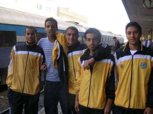 محمد صلاح مع ناشئي المقاولون