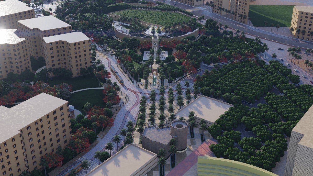 الربط بين البرج الاثرى باستاد الإسكندرية الربط بين البرج الاثرى باستاد الإسكندرية